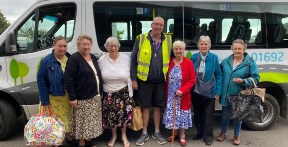 Mark with passengers at Morrisons in Cromer 2